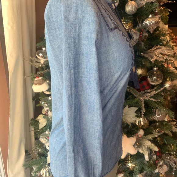J Crew Mercantile Embroidered Top - Picture 6 of 9